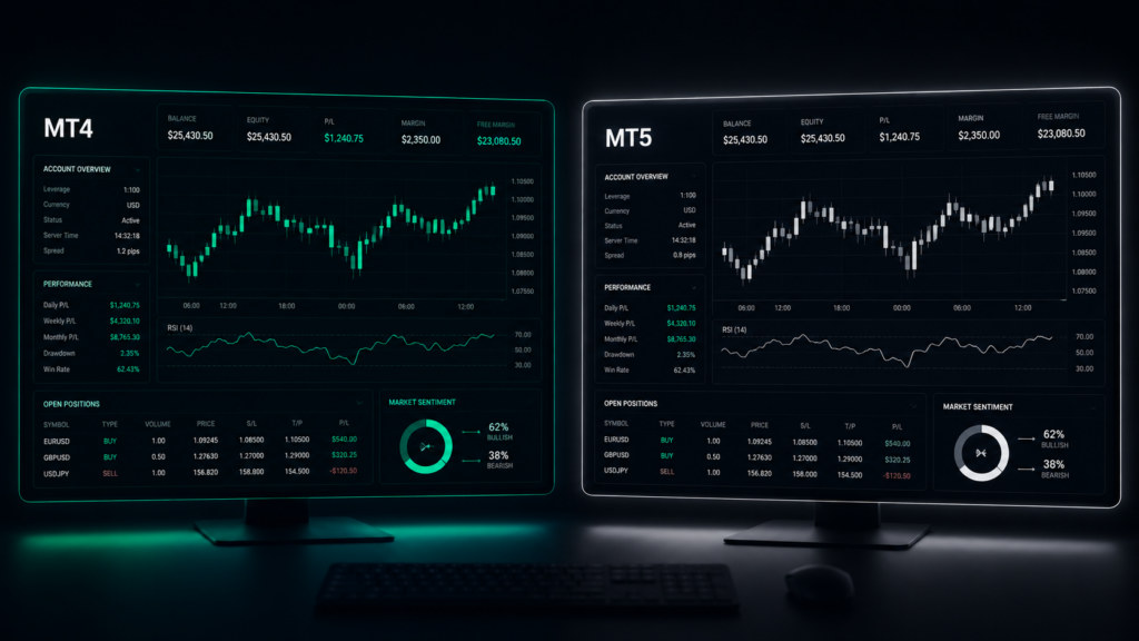 MT4 versus MT5 platform comparison for new brokerage operators in 2026